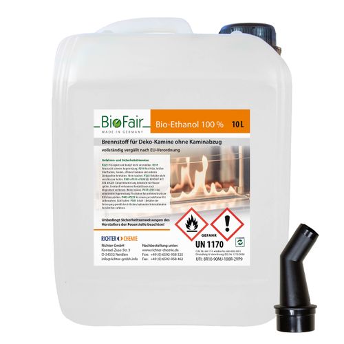 BioFair Bioethanol 100 % im 10-Liter-Kanister