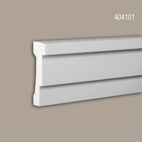 Architrave Profhome 404101 profilo di facciata modanatura tipo stucco cornice per esterno design moderno bianco 2 m