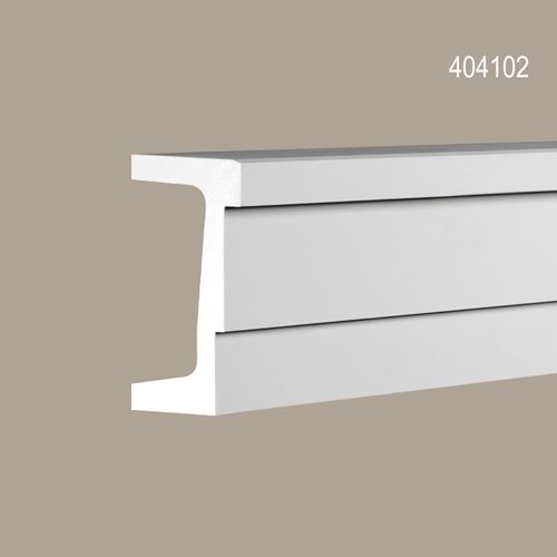 Architrave Profhome 404102 profilo di facciata modanatura tipo stucco cornice per esterno design moderno bianco 2 m