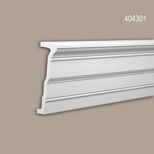 Architrave Profhome 404301 profilo di facciata modanatura tipo stucco cornice per esterno stile neoclassico bianco 2 m