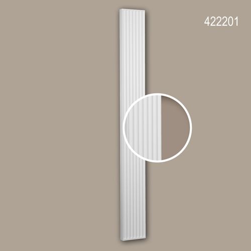 Fusto di pilastro Profhome 422201 elemento di facciata pilastro cornice per esterno stile ionico bianco