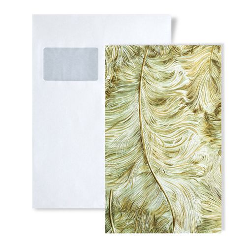 1 CAMPIONE S-822202 Profhome CAHILL Carta da parati grafico piume e penne | CAMPIONE di Carta da parati in circa DIN A4