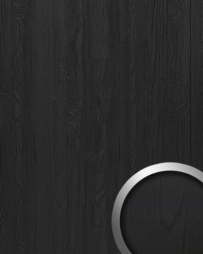 Pannello murale Aspetto legno WallFace 24949 DAKOTA Graphite Black strutturato Rivestimento murale con decorazione natura opaco autoadesivo nero 2,6 m2