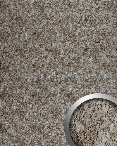 Pannello murale Aspetto pietra WallFace 24973 LAVA VINTAGE Gold strutturato Rivestimento murale con used look lucido autoadesivo platino oro 2,6 m2