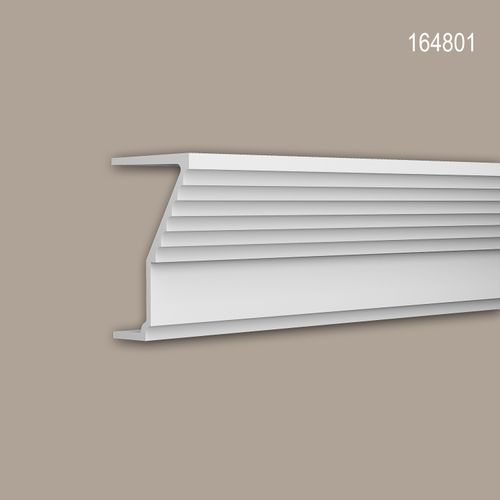 Caminetto decorativo Profhome 164801 Architrave modanatura aspetto stucco modanatura stile Art Déco bianco 1,6 m