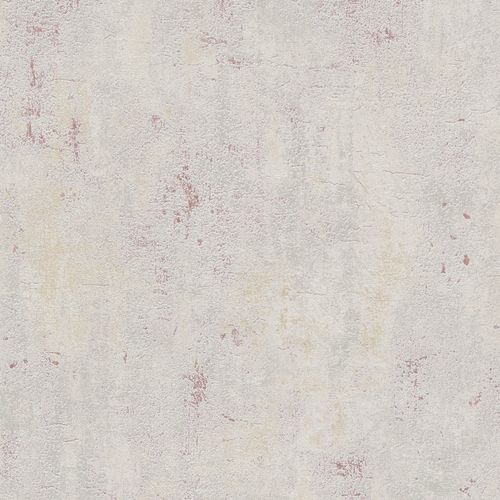 Carta da parati effetto stucco intonaco Profhome 379035-GU Carta da parati TNT leggermente strutturata con aspetto pietra opaca grigio rosso 5,33 m2