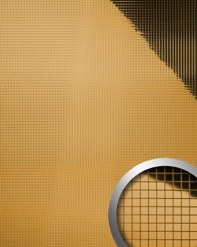 Pannello per interni e pareti mosaico WallFace 27373 M-STYLE Rivestimento murale autoadesivo oro 0,96 mq