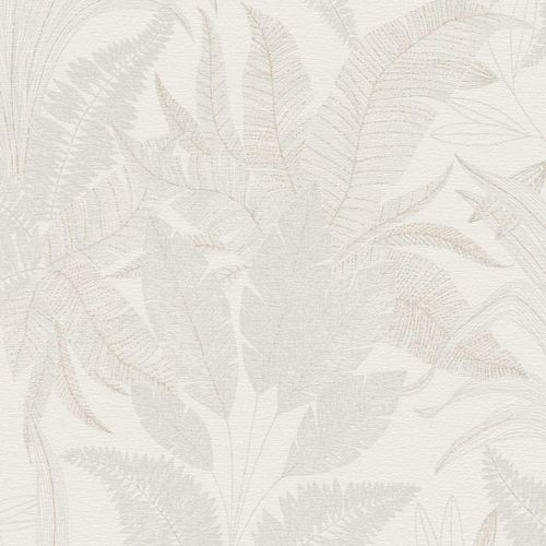 Carta da parati country Profhome 396542-GU Carta da parati TNT leggermente strutturata con ornamenti floreali opaca crema beige 5,33 m2