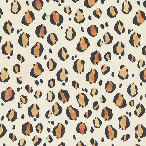 Carta da parati con animali Profhome 782161-GU Carta da parati TNT goffrata a caldo liscia leopardata opaca crema nero marrone-arancio beige 5,33 m2