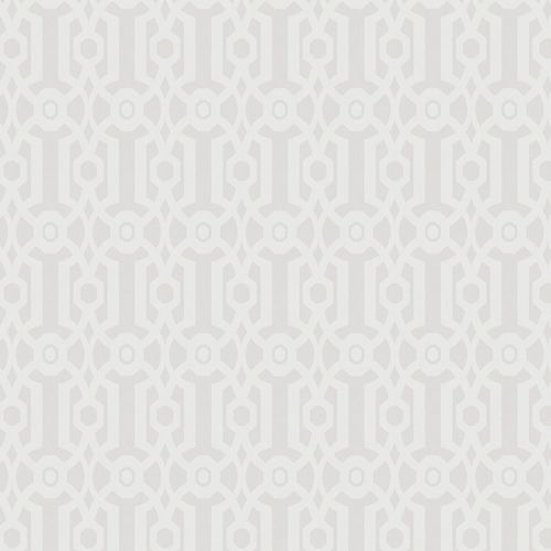 Carta da parati stile retro Profhome 390623-GU Carta da parati TNT liscia con ornamento opaca crema grigio-seta 5,33 m2