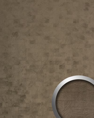 Pannello murale Aspetto tessile WallFace 29289 GRAIN VELVET Mocha morbido e vellutato Rivestimento murale con aspetto legno opaco autoadesivo marrone marrone-oliva 2,6 m2