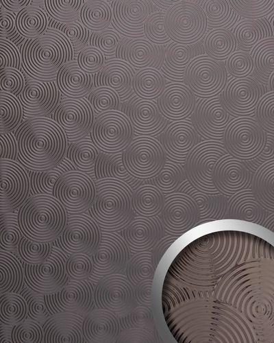 Pannello murale Aspetto metallico WallFace 29295 TARGET Anthracite AR goffrato Rivestimento murale 3D specchiante autoadesivo resistente all'abrasione antracite marrone-nerastro 2,6 m2