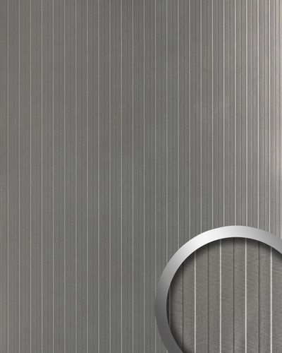 Pannello murale Aspetto Pelle WallFace 29308 LANE METALLIC USED Titan goffrato Rivestimento murale con aspetto metallo opaco autoadesivo nero grigio 2,6 m2