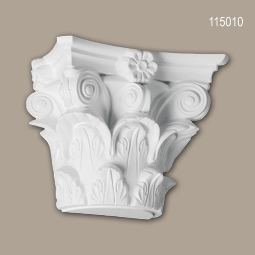 Mezzo capitello 115010 Profhome colonna elemento decorativo stile corinzio bianco