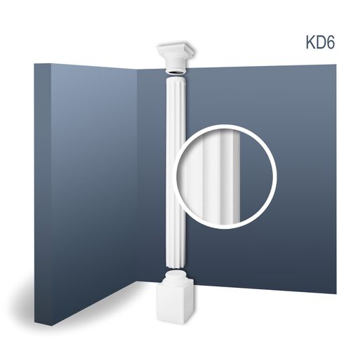 Colonna completa dorica scanalata con Piedistallo 2,87 metri Orac Decor KD6 LUXXUS
