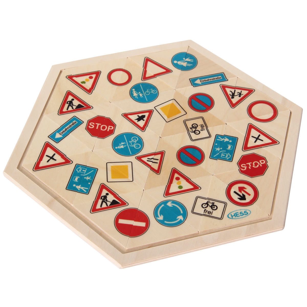 JOINPAYA Ensemble De 16 Panneaux De Signalisation en Bois Jouet De Signalisation Routière pour Enfants Mini Panneaux De Rue Apprentissage Préscolaire Sensibilisation À La Sécurité Jeu Interactif