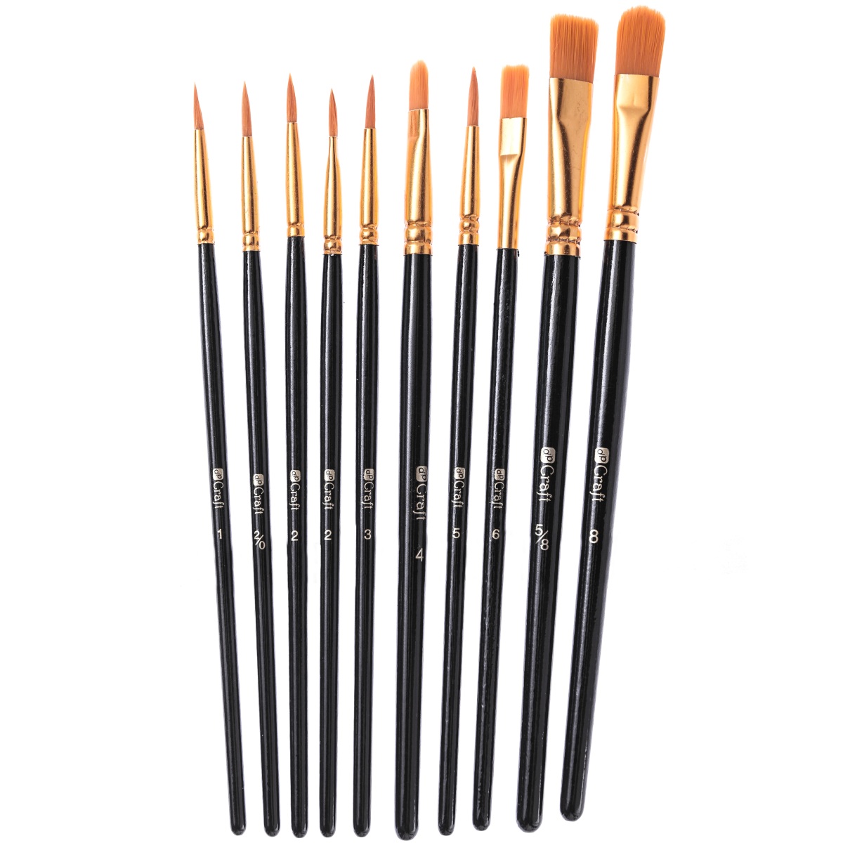 Lot De 5 Pinceaux à Peinture Plats – AMSGANK – 21 à 29 Cm, Manche Bois