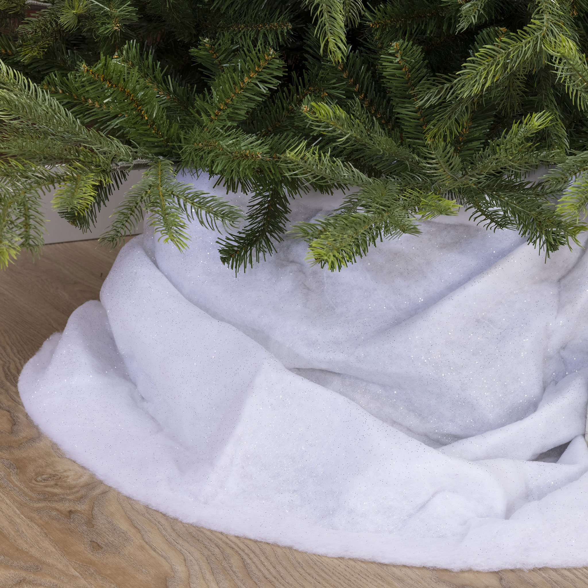 Künstliche Schneedecke mit Glitzer 120x80 Weiß