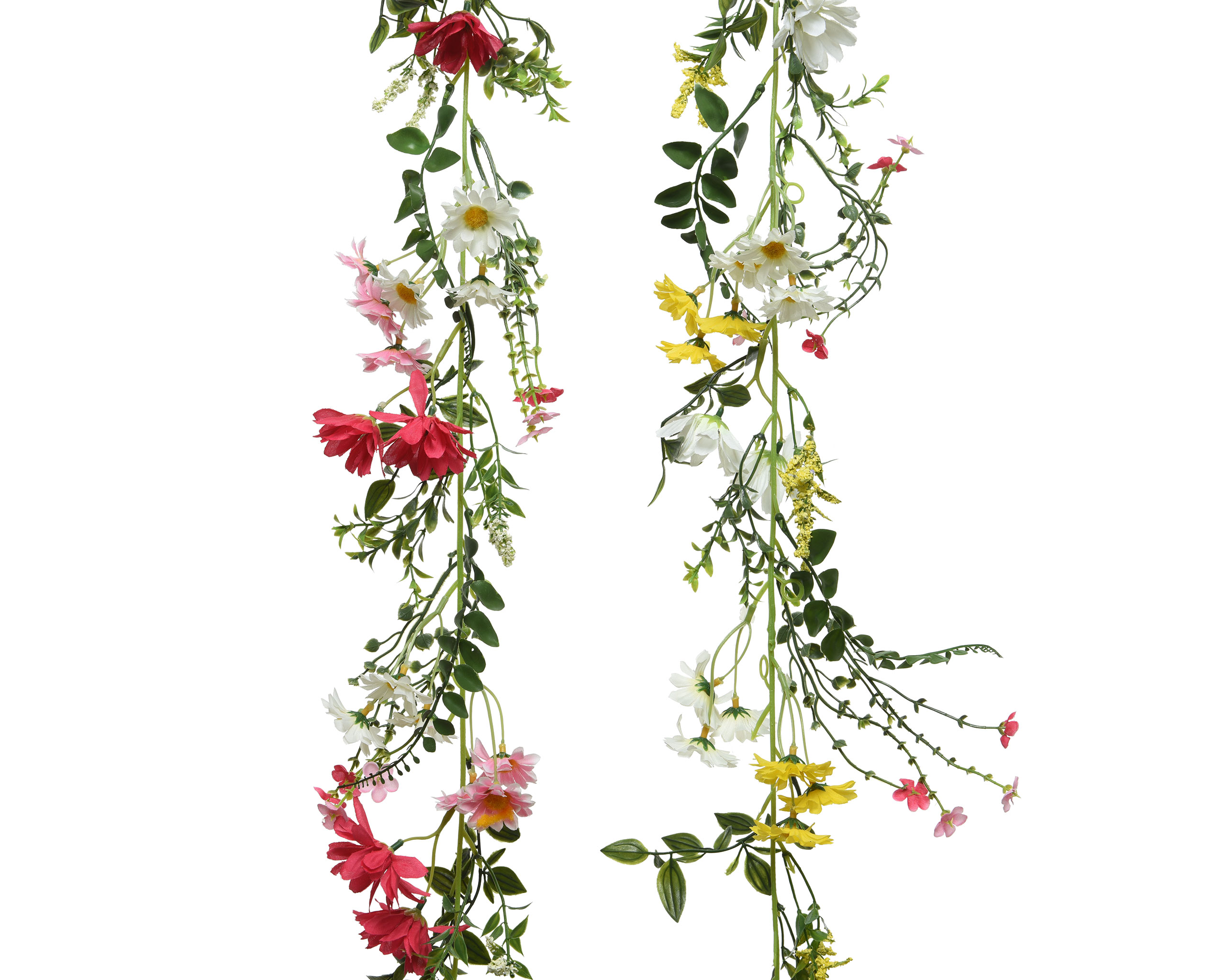 Künstliche Wildblumen Girlande 180cm Gelb / Rosa 1 Stück sortiert,
