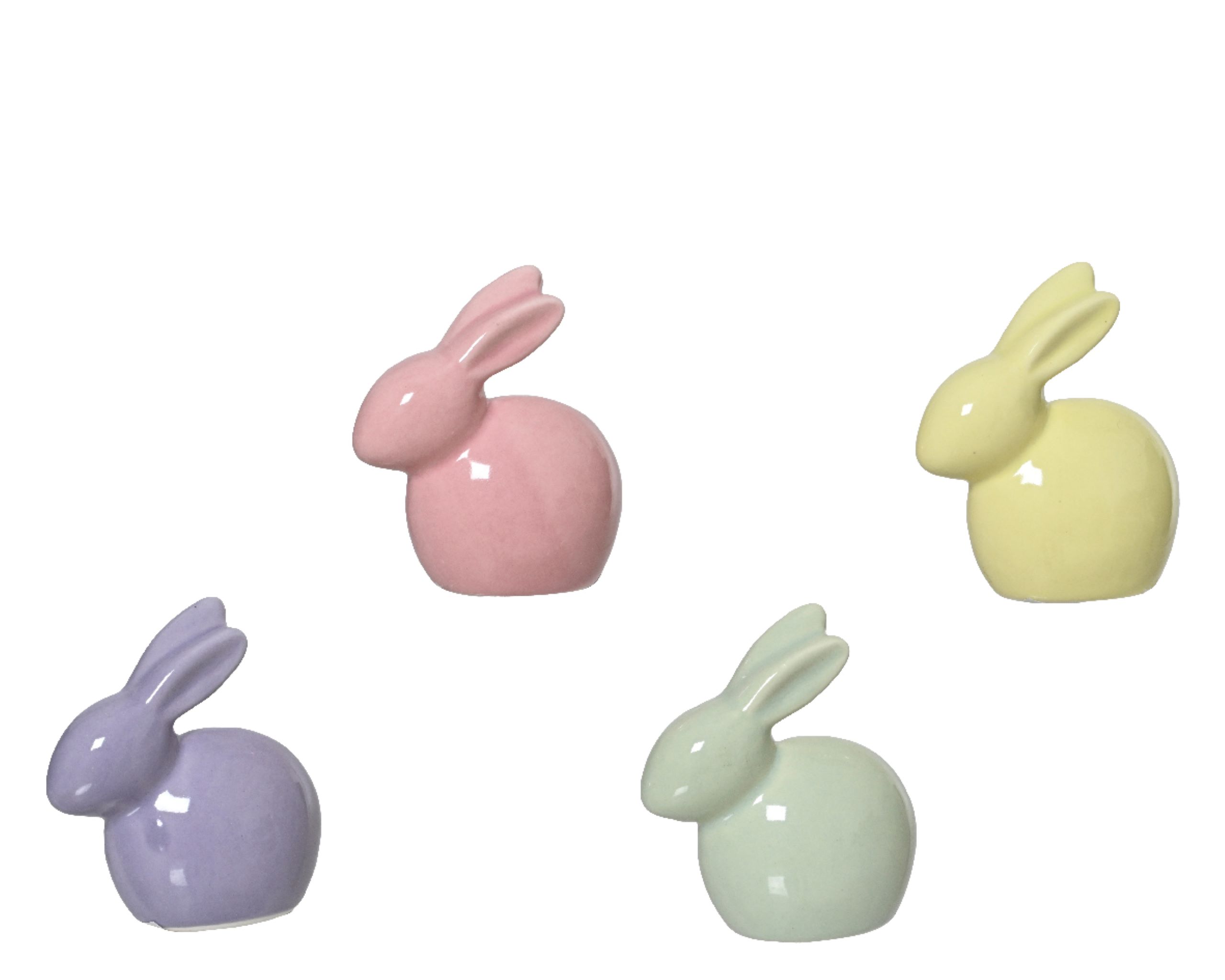 Dekofigur Hase 6cm Porzellan 1 Stück sortiert Pastell