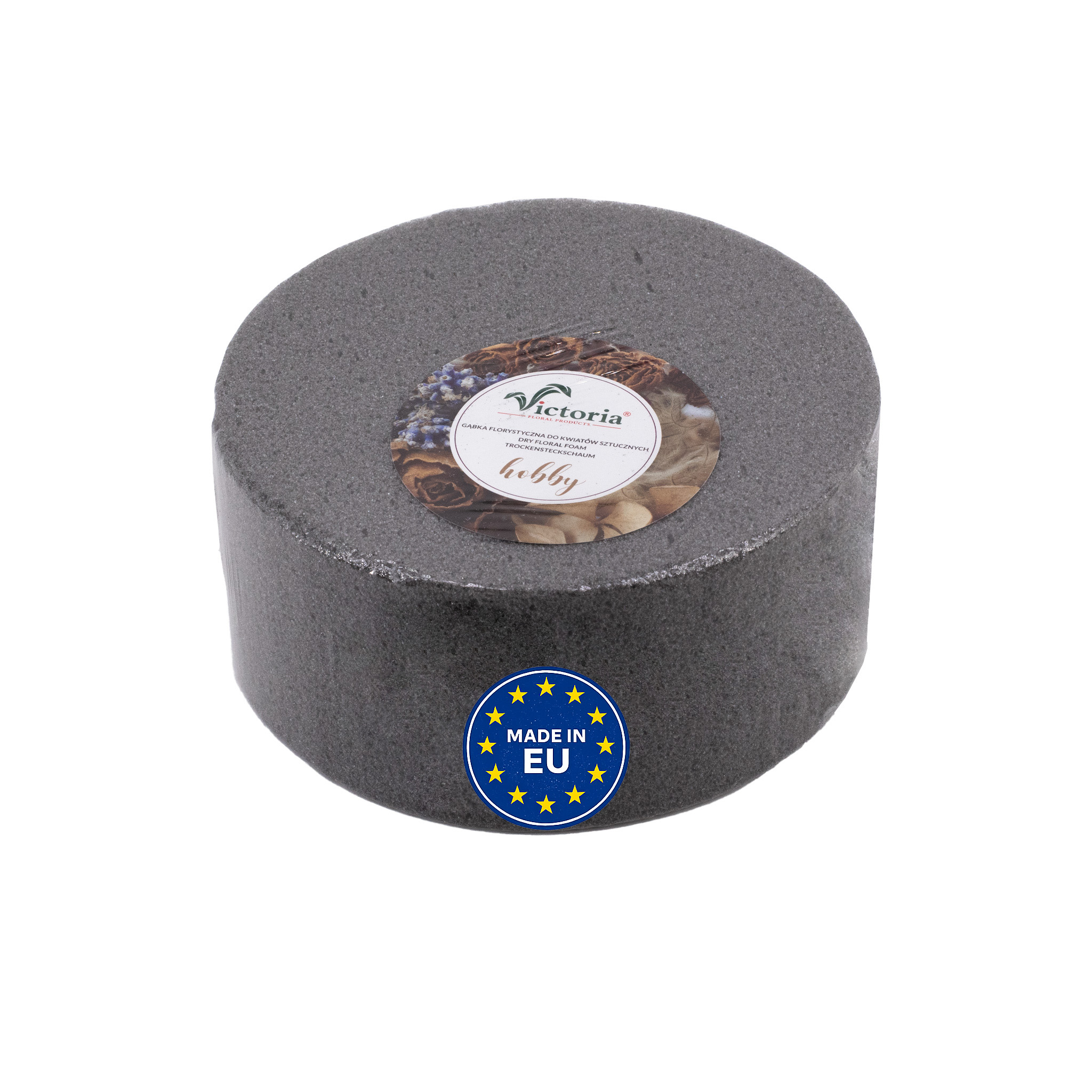 Trocken Steckschaum Rund 14x7cm für Trockenblumen & Kunstblumen 1 Stk