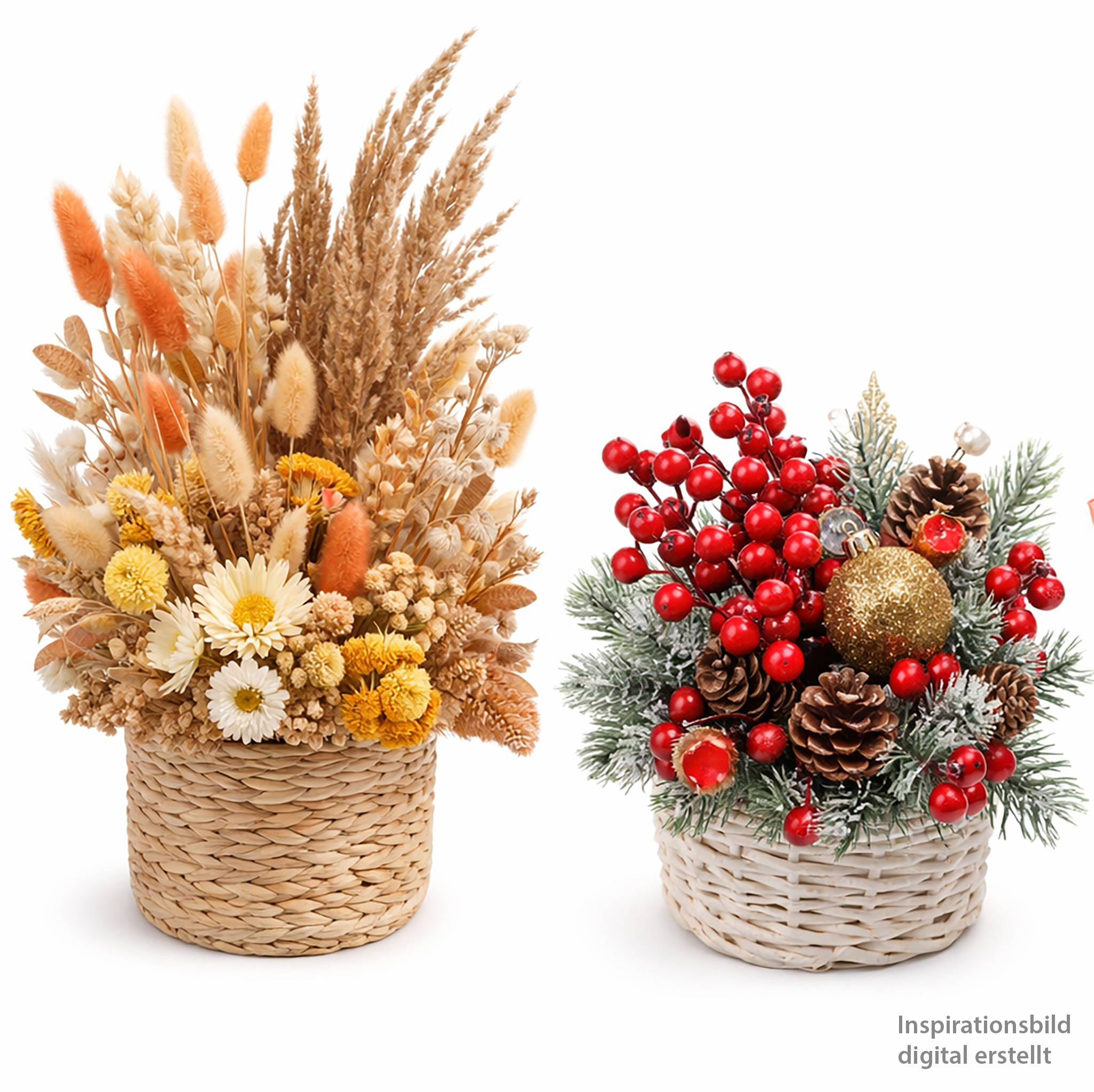 Trocken Steckschaum Kugel 12cm im Netz für Kunst-/Trockenblumen 2 Stk