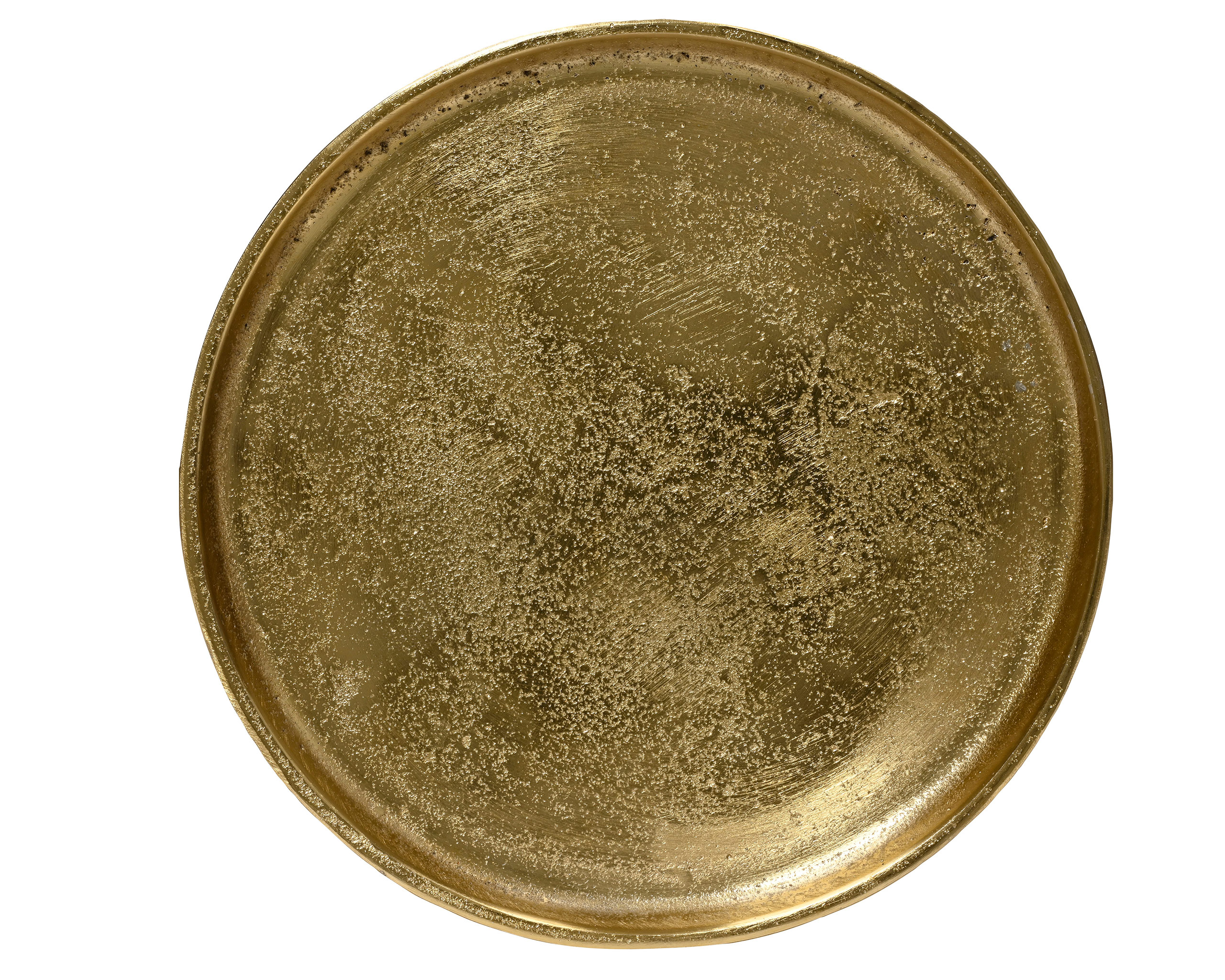 Dekoteller 30,5cm Metall Gold