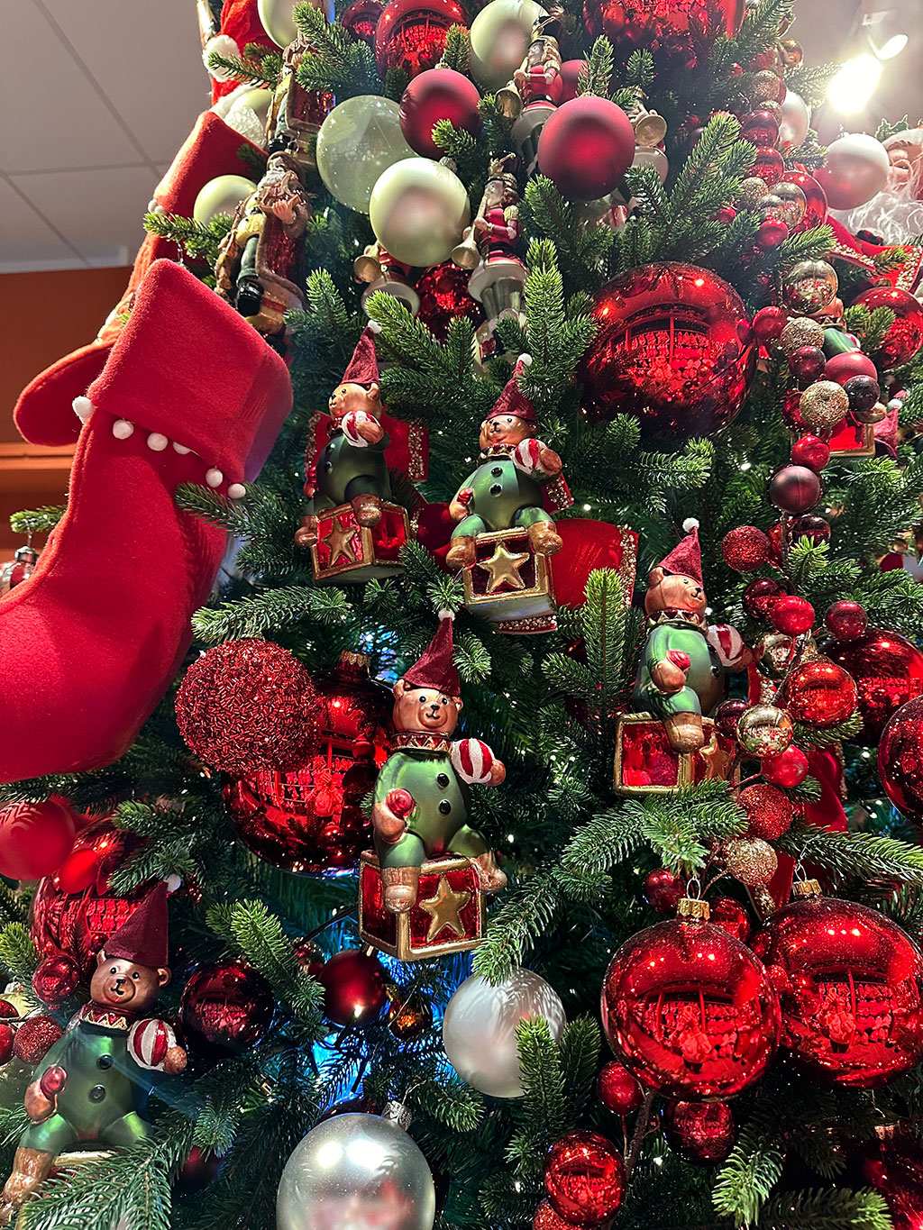 Weihnachtskugeln Glas 8cm 16 Stück - Weihnachtsrot