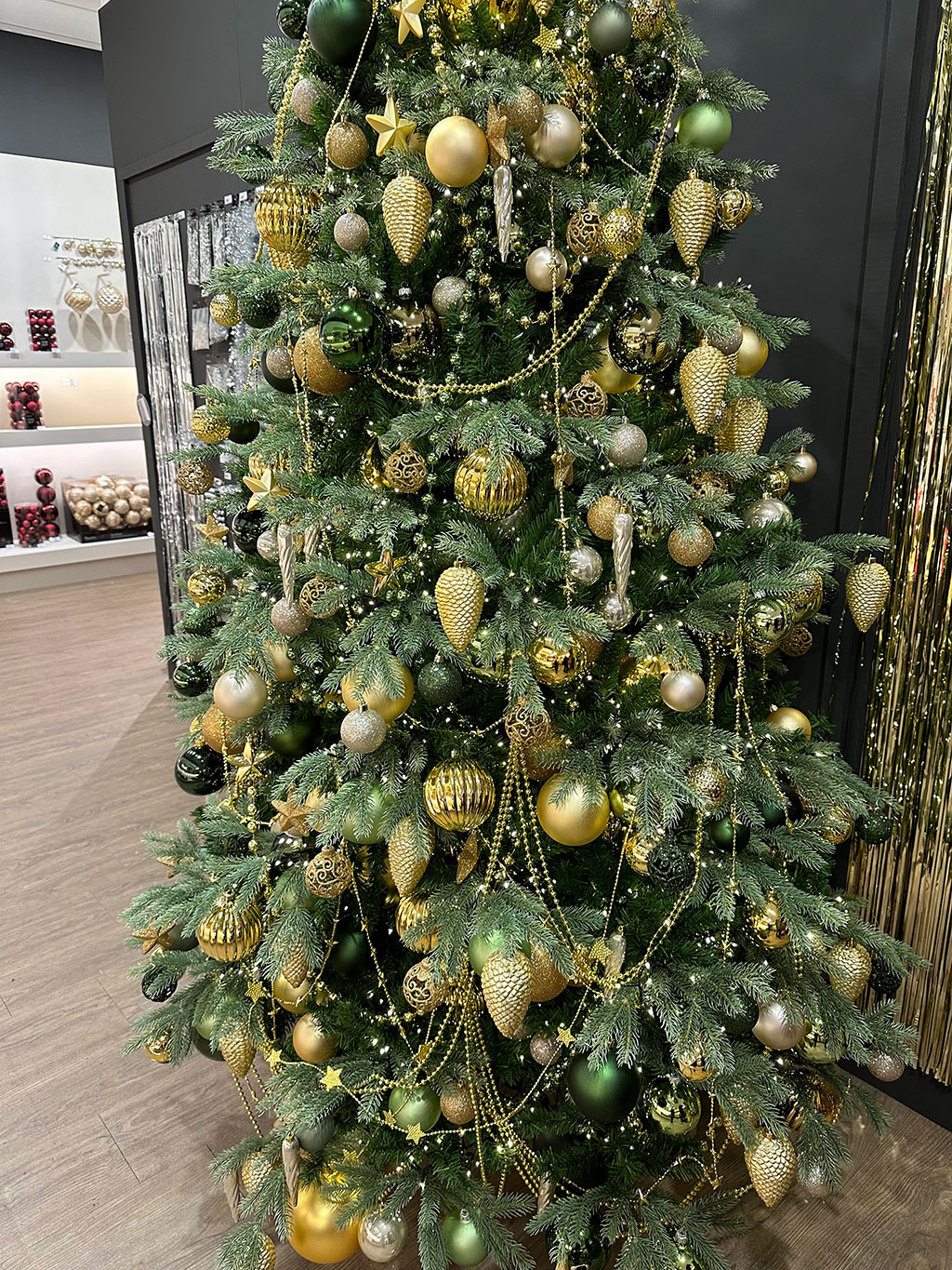 Weihnachtskugeln Kunststoff 4cm 16 Stück - Piniengrün