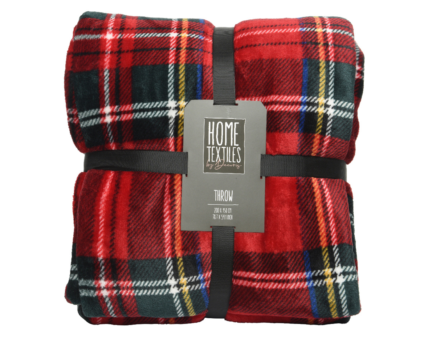Kuscheldecke Flanelldecke 150x200cm rot kariert
