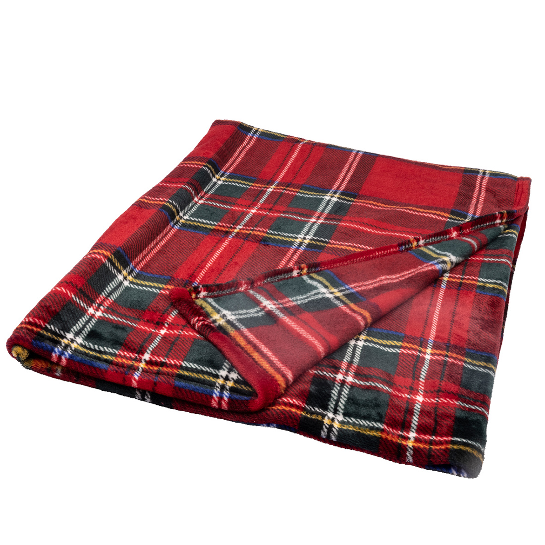 Kuscheldecke Flanelldecke 150x200cm rot kariert