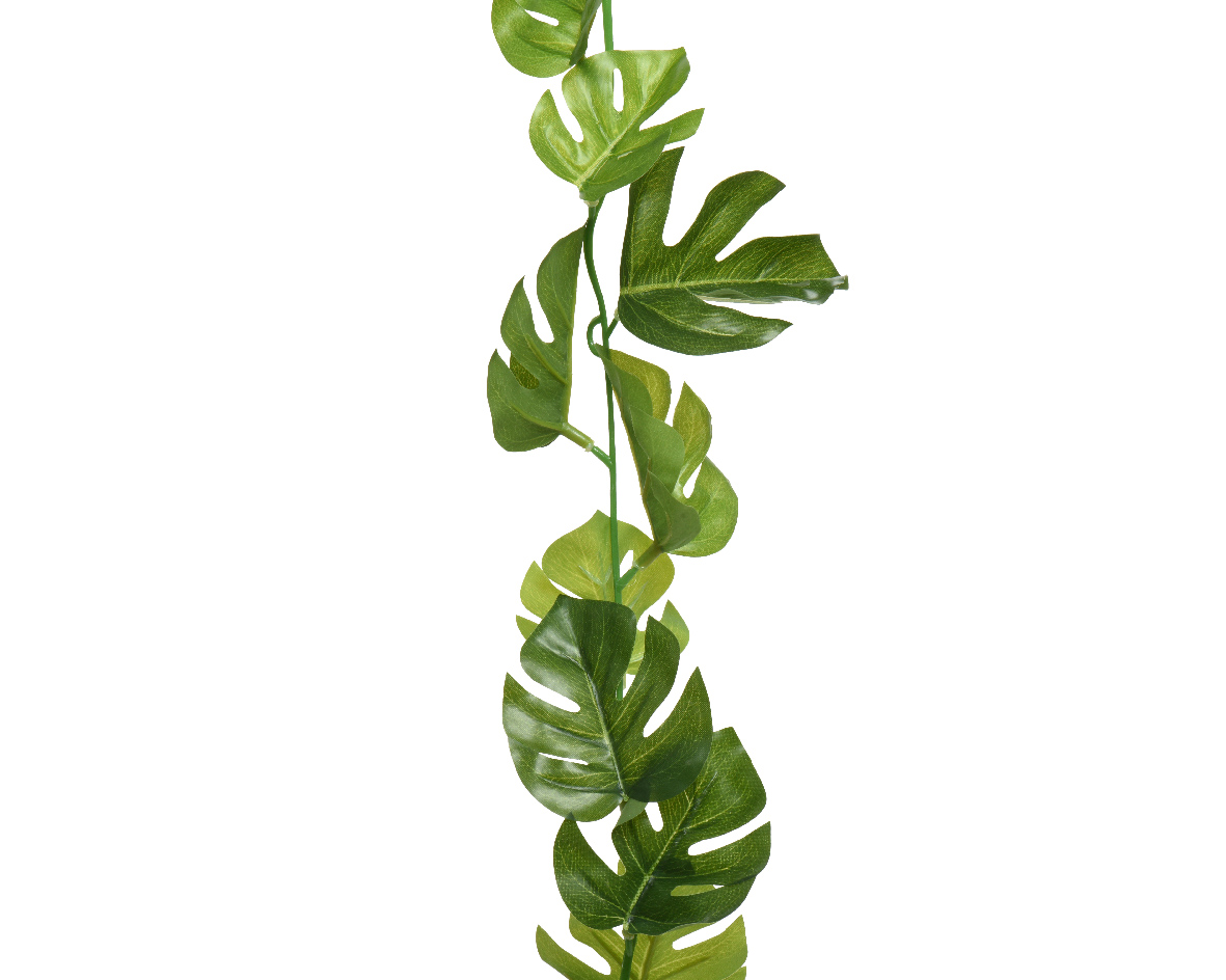 Künstliche Monstera Girlande 15x180cm grün