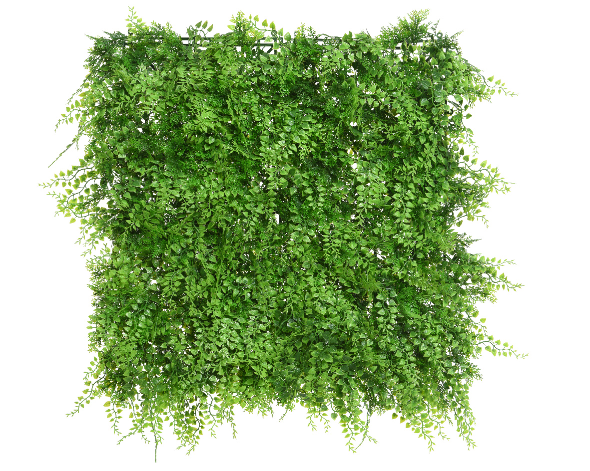 Künstliche Pflanzen Wand Mix aus Farn und Efeu 50x50cm grün,