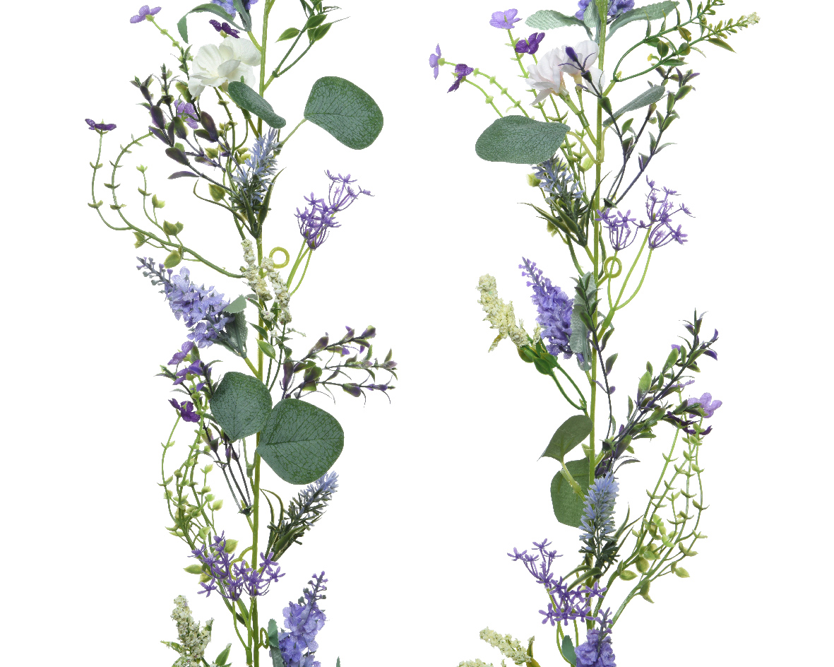 Kunstblumen Girlande Wildblumen 180cm lila / flieder 1 Stück sortiert