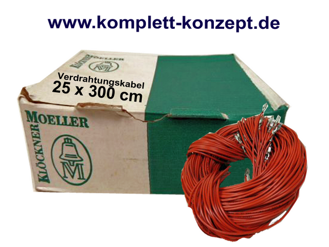 Eaton Moeller 25x 3M Wiring Bridge Cable Line Red Flexible 1 Fork Terminal