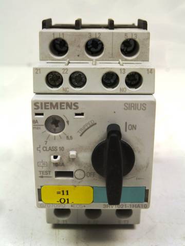 Siemens SIRIUS 3RV1021-1HA10 Indus.Sector Motor Circuit Breaker