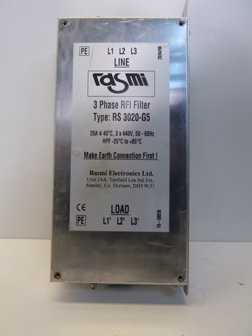 Rasmi RS 3020-G5 3 Phase RFI Filter 20A Netzfilter RS3020G5 | RS3020 | 3x440V
