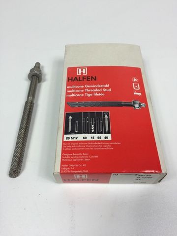 10 x Halfen MV 80 M12/60 threaded rod anchor rod composite anchor heavy-duty anchor