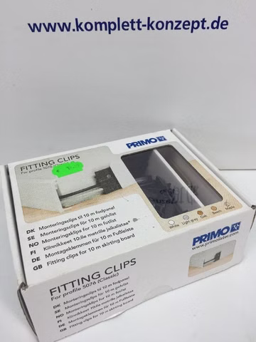 Primo Montageset Fitting Clips Ahorn für Fußleiste Classic