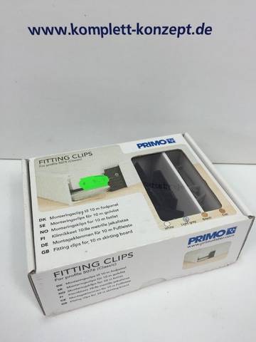 Primo Mounting Set Fitting Clips Light Gray for Skirting Board Classic