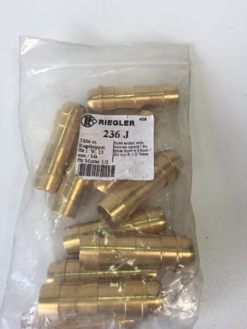 10 Schlauchtülle mit Kugelnippel, Schlauch LW 13, Überwurfmutter G 1/2 RI-236J