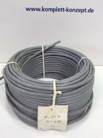 (1,38€/m) Steuerleitung Liycy 2x 0.75mm2 50m
