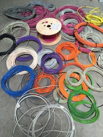 Lot of patch cables Cat 5,6,7 LSHF 4P23, X-Lan 200 AWG24,4x2xAWG23 Cat5e