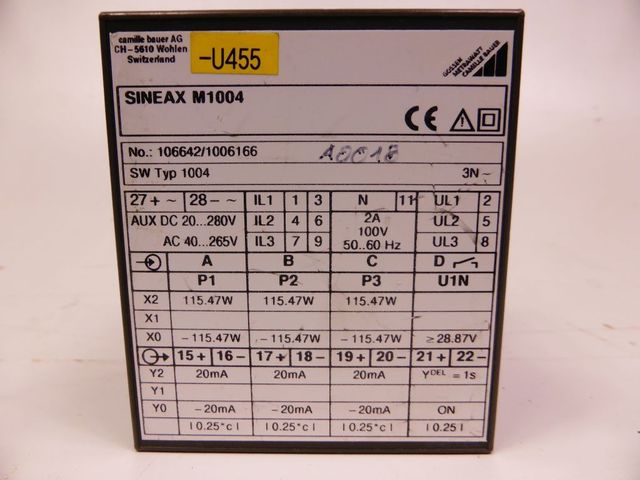 camille bauer Sineax M1004 Transducer