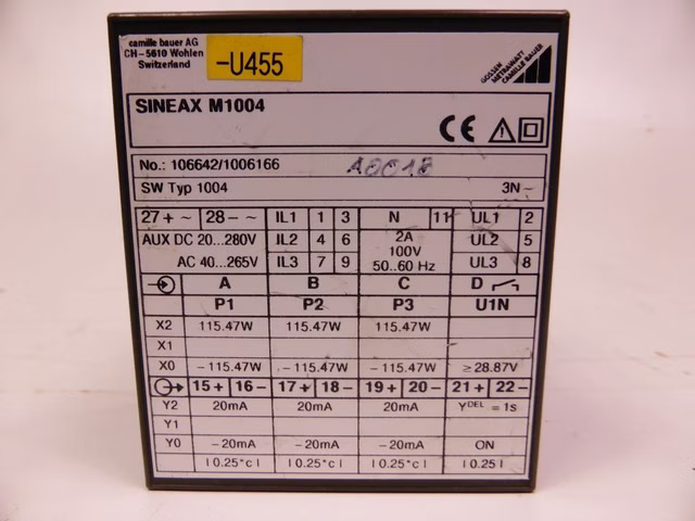 camille bauer Sineax M1004 Messumformer