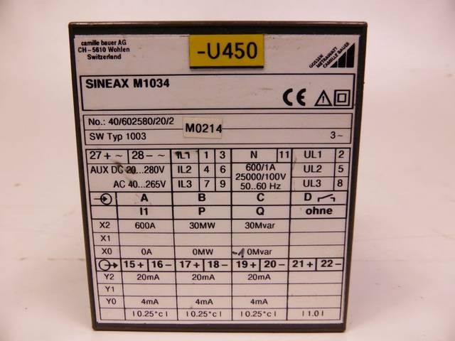 camille bauer Sineax M1034 Transducer