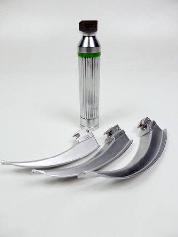 HEINE CLASSIC+ Medicon Fiber Optic Laryngoscope Set Macintosh incl. 3 blades Mac 2-4 FO