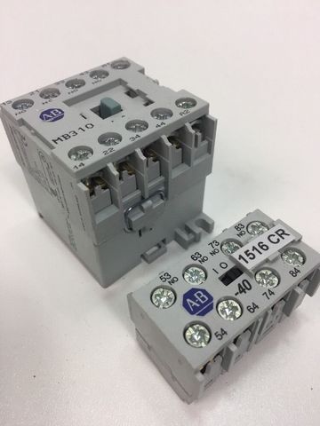 Allen-Bradley Auxiliary Contactor 700DC-MB310 + 195-MA40 / AC-12 300V 10A