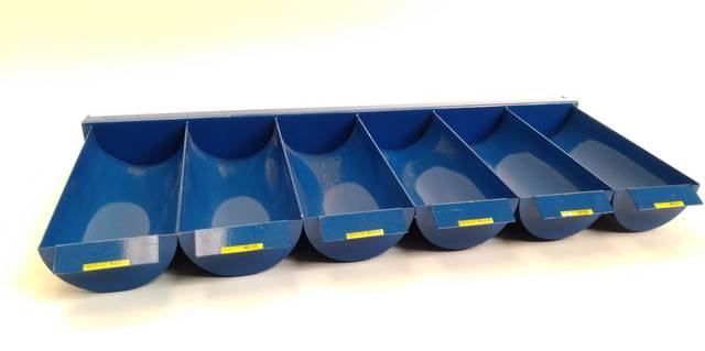 Tegometall Metal Hopper Goods Hopper 125 x 53 cm 6 Hoppers