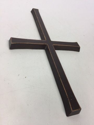Bronze Cross for Cemetery Grave Gravestone 24x14 cm